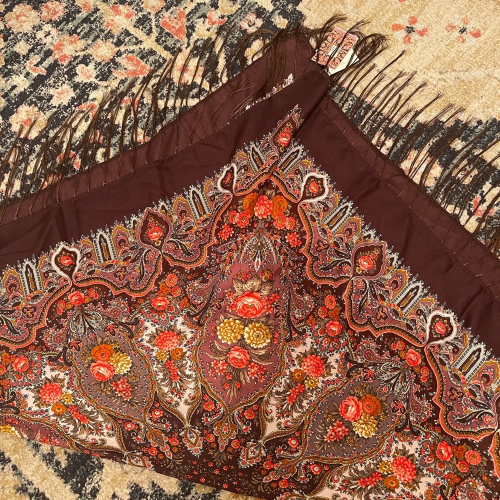 Ukrainian/polish traditional shawl wool